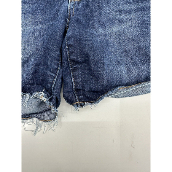 Womens American Eagle Jean Shorts Size 2 Stretch Midi Denim Cut -Off - Picture 2 of 11